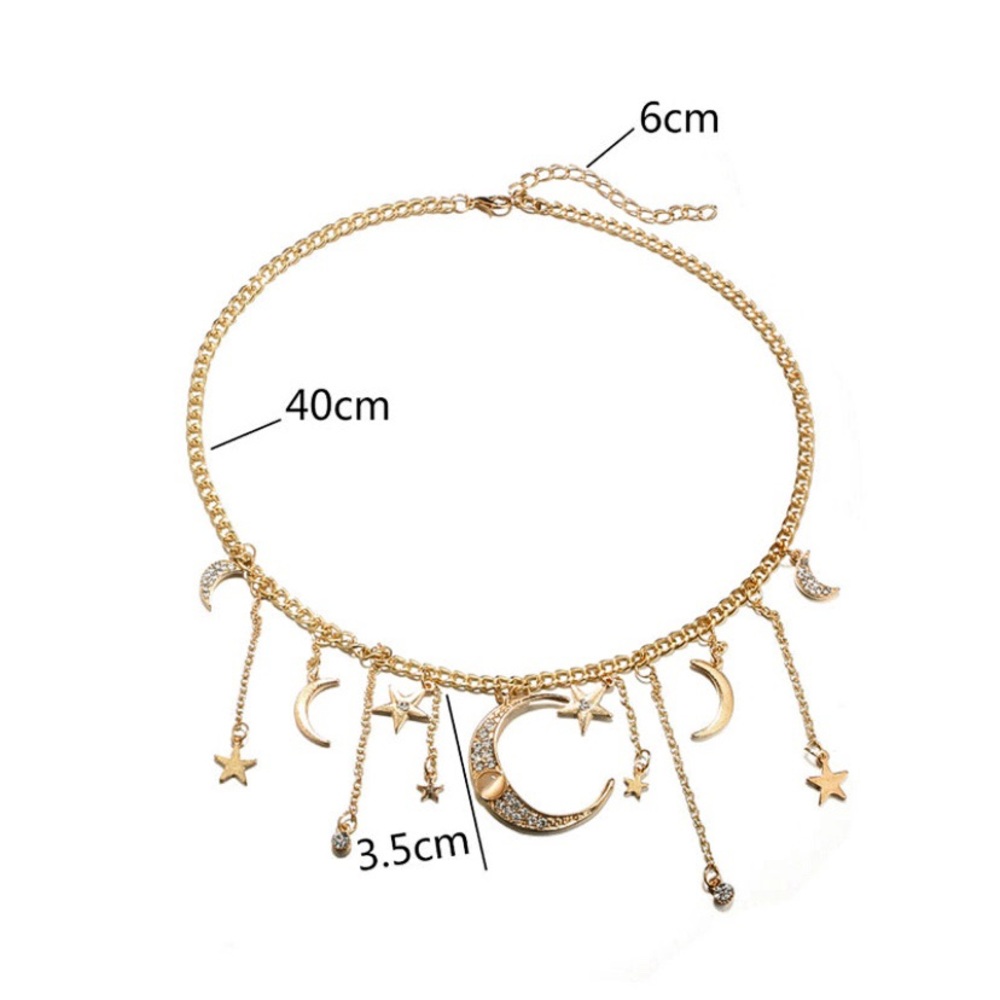 🌙NWT Moon and Stars Necklace - Picture 5 of 11